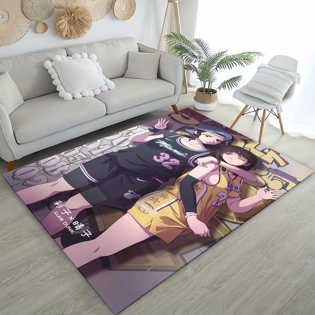 SHOHOKU 27 Style New SLAM DUNK Cartoon Basketball Anime Carpet Rug for Living Room Bedroom Home Sofa,Kid Play Non-slip Floor Mat
