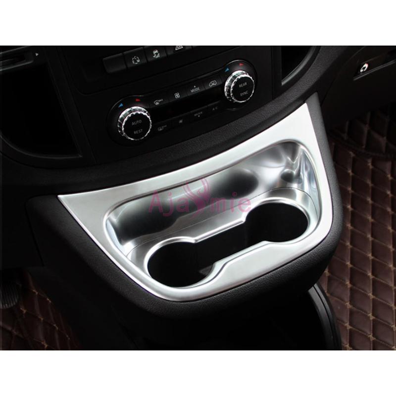 2014-2017 For Mercedes Benz Vito W447 Interior Cover Dashboard AC Outlet Trim Audio Handle Cup Holder Panel Chrome Accessories
