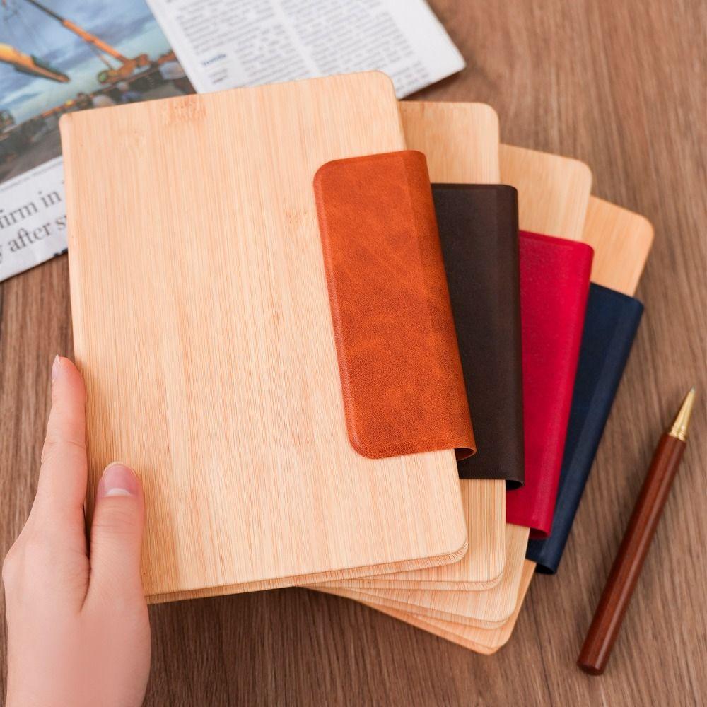 200 Pages A5 Notebook Wood Grain Students Notebook Simplicity Diary Meeting Minutes