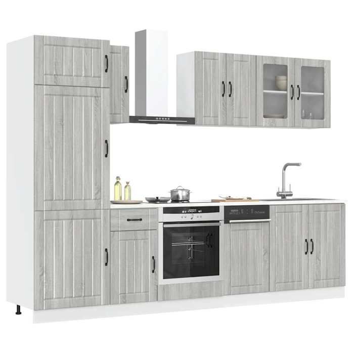 VidaXL Ensemble d'armoires de cuisine 8 pcs Kalmar bois d'ingénierie, ensemble d'armoires, étagère de rangement, placard, 3314807