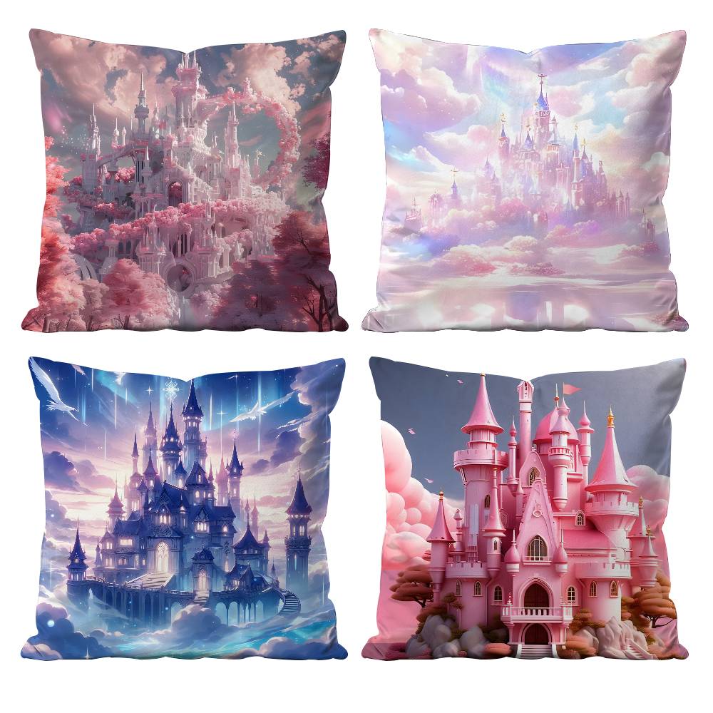 Anime Dreamy Castle Pillow Case null