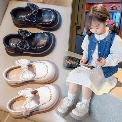 Frühling und Herbst Neue Mädchen Prinzessin Schuhe Bequeme Weiche Sohle Süße Schleife Mädchen Lederschuhe