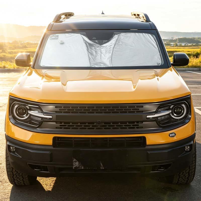 Araba Ön Cam Güneşlik Pencere Gölge Katlanabilir Güneşlik Kapağı Ford Bronco Sport 2021 Üstü Araç İç Aksesuarları İçin Uyumlu, 1 adet