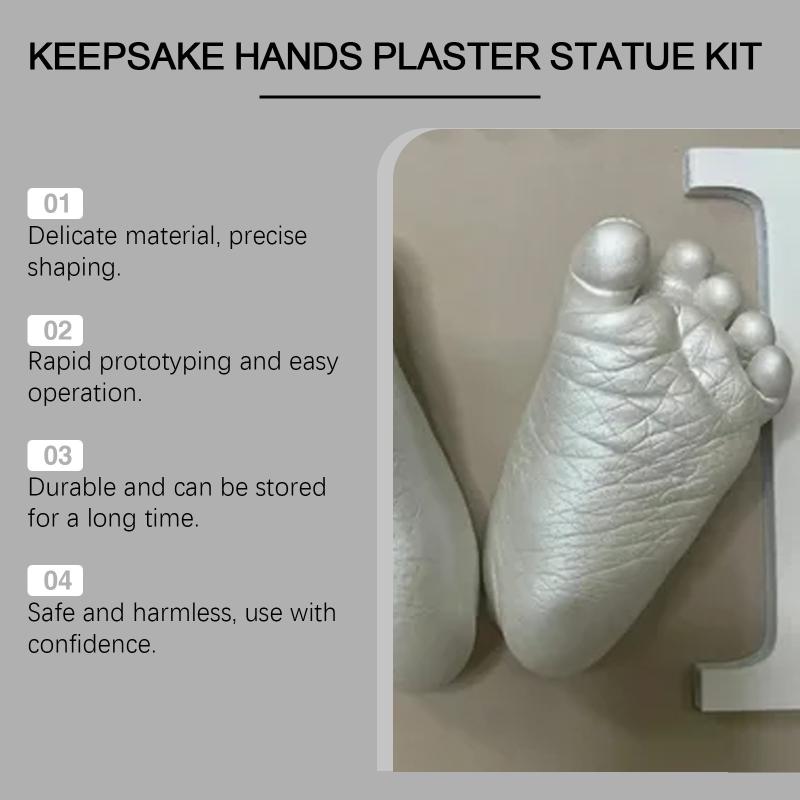 1 Set DIY Gipsstatue Handhaltende Skulptur-Bausätze Baby Kinder Handabdruck Andenken Hände Gieß-Set Alginat-Formpulver