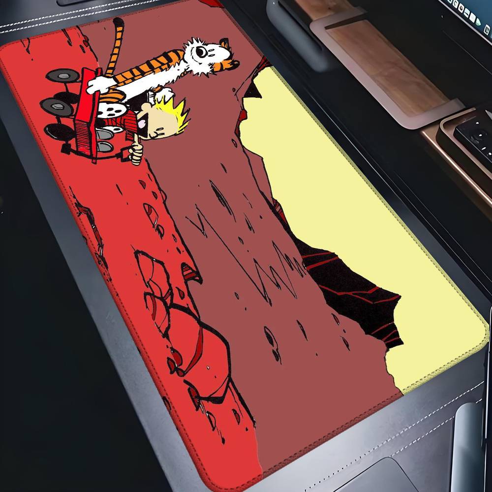 Comic C-Calvin And H-Hobbes Mouse Pad Rubber Thicken Overlock Gaming Table Mat Office Computer Keyboard Pad PC Mousepad