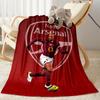 Coperta con Stemma del Football Club Arsenal Testo Personalizzabile Coperta Accogliente Personalizzata Morbida Calda Accogliente Perfetta per Ufficio Picnic Riposo Biancheria da Letto per Tutte le Occasioni