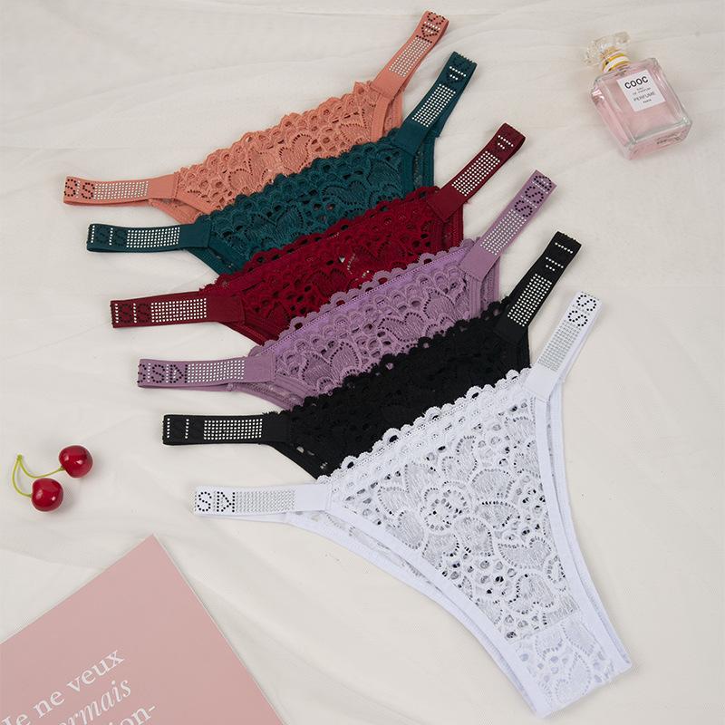 

Новые популярные кружевные трусы с бриллиантами, женские дышащие трусики-бикини с низкой талией, S-XL, доступны в нескольких цветах