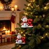 Acrylic Holiday Keepsake Gifts 2D Snowman Christmas Ornaments, Personalized Letter Ornaments for Tree, Unique Souvenirs Initial Ornament, Ornament DIY