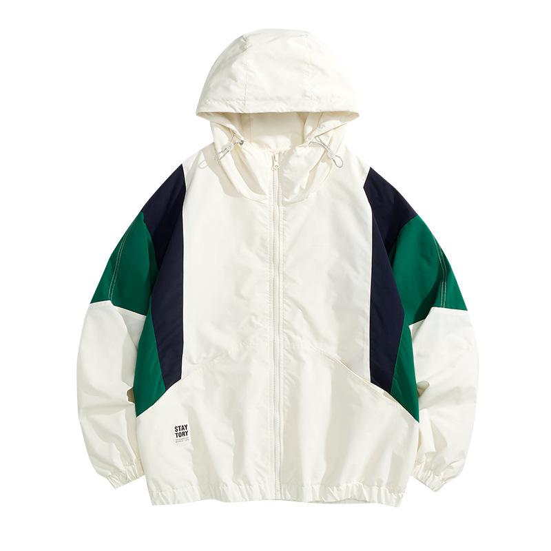 

High Quality Hooded Jacket Men s Autumn Splicing Casual Handsome Jacket Youth Fashion Versatile Top 3XL