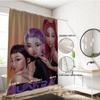 1pc Kpop Girl Group Stage Print Shower Bathe Partition Privacy Hanging Curtain with 12 Hooks Multiple Sizes Easy Installation