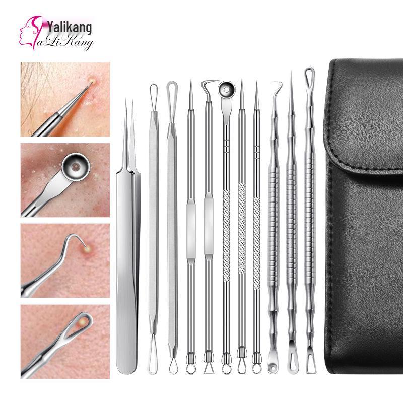 10-Piece Stainless Steel Blackhead and Acne Remover Set