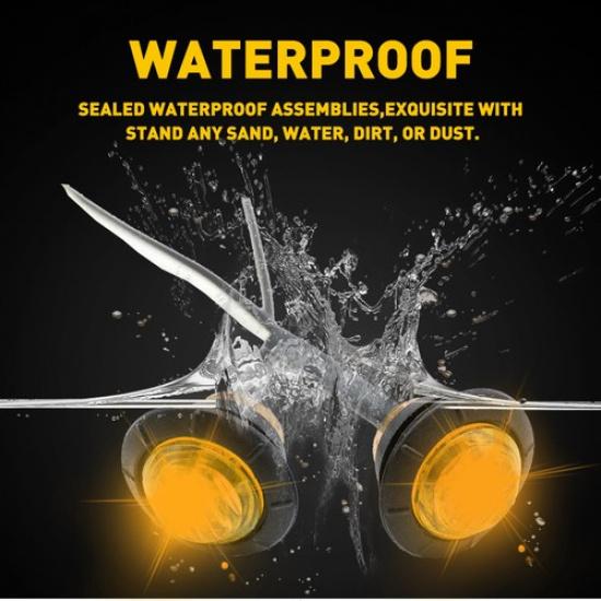 10x LED Round Amber Clearance Marker Side 3/4" Fit Car Truck Trailer RV Lights F