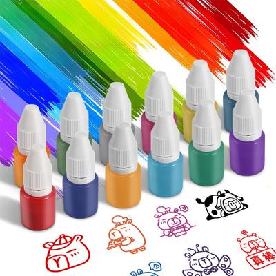 5ml Kleurgevoelige Inkt Sneldrogend Gemakkelijk Schoon te Maken Kleurvast voor Kantoorstempels DIY Handboek Uitnodigingen Kunstonderwijs
