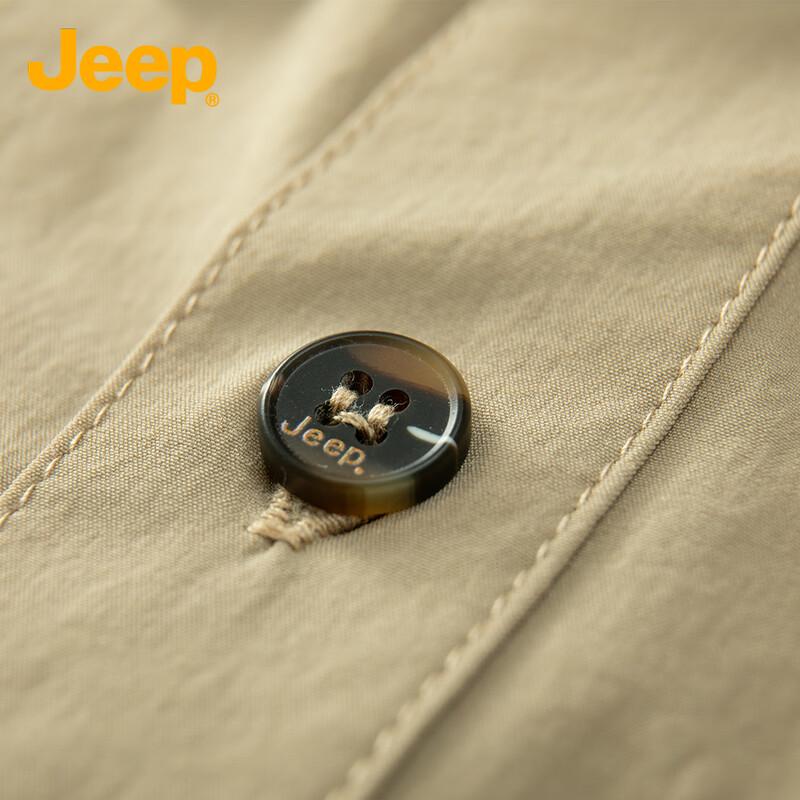 JEEP Men's Vintage Long-Sleeve Polo Shirt