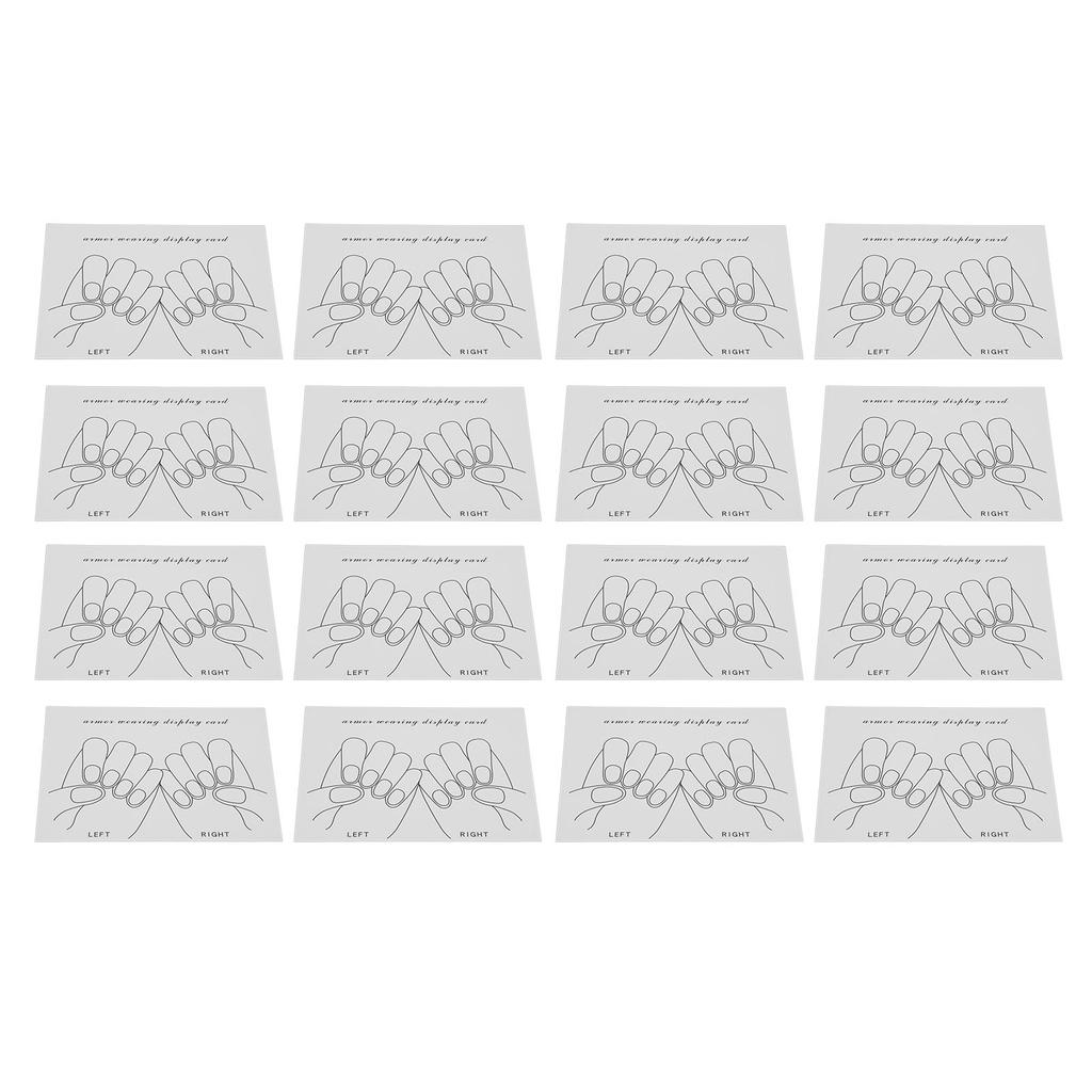 20PCS Nail Art Display Cards Finished Fake Nails Photo Tool for DIY Design Learner Professionals