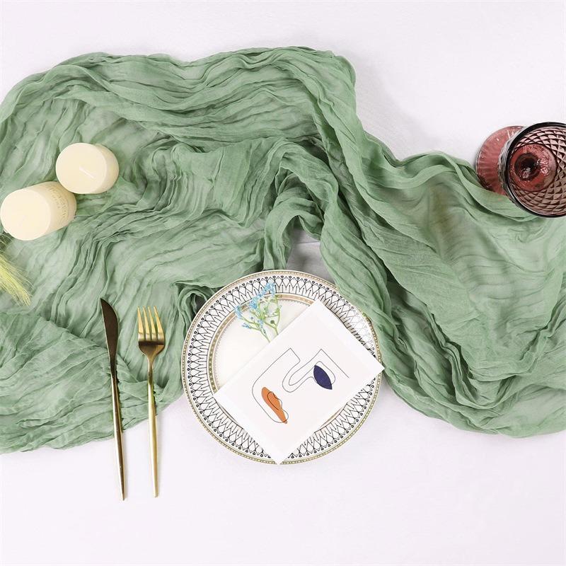 Bohemian Tablecloth Table Runner Table Setting Dining Gauze Table Runner for Wedding Bridal Party Table Decor Christmas Banquets