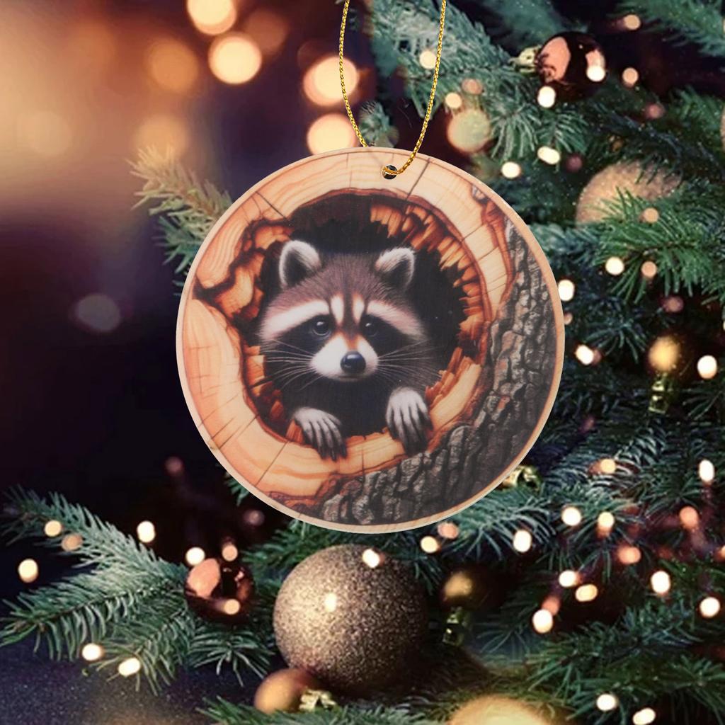 Festival Owl Styles Christmas Tree Hanging Ornament Craft of Sturdy 2D Acrylic Accessory for Home Decoration Use