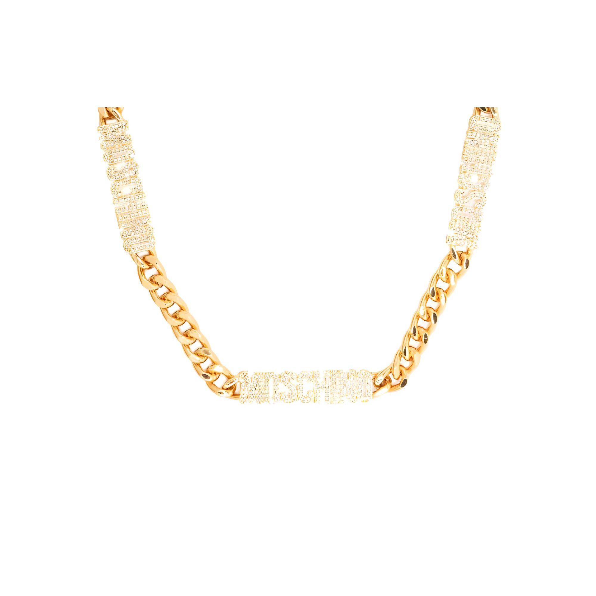 Moschino Logo Decorated Chain Necklace Women necklace Gold A91668413 F,Gold