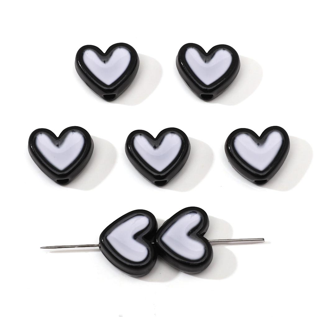 5/20Pcs Love Acrylic Beads Drip Oil Macron Series Beads For DIY Handmade Bracelets Necklaces Jewelry Making