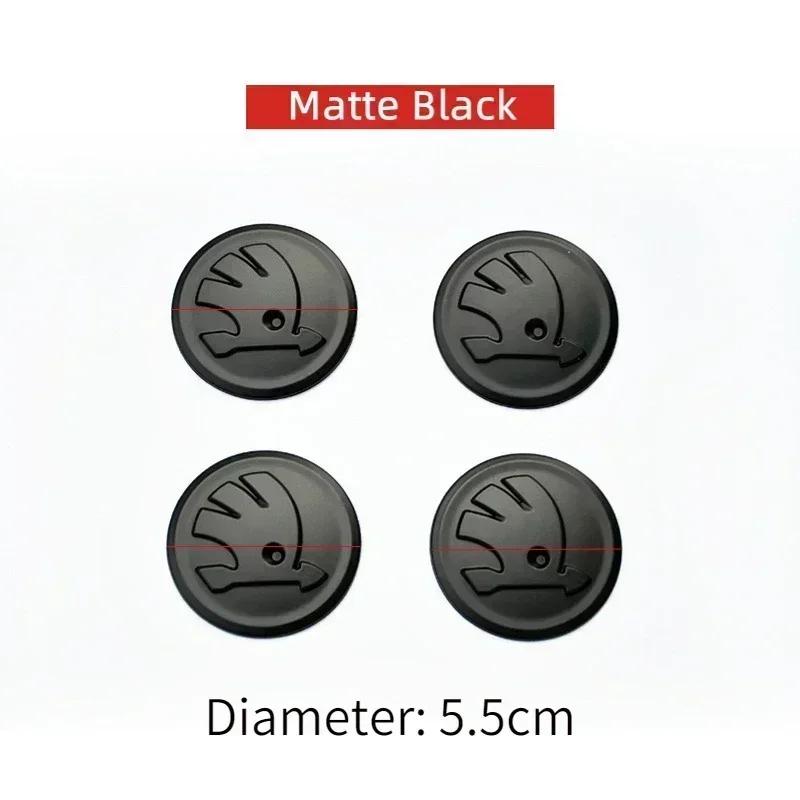 DYZ5 55MM ABS Car Wheel Rims Center Hub Caps Emblem for Skoda Fabia Rapid Octavia Laura Superb 2 3 VRS Yeti Karoq Kodiaq Accesories