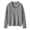 2026 Fall/Winter Women's Fashionable Pure Cashmere Knitwear: Warm, Versatile, Hollow-Out Lapel Top