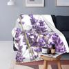 Schöne lavendelfarbene Blumenmuster-Kuscheldecke Weiche lila botanische Blumen-Decke Modische flauschige Fleece-Decke Twin King Size