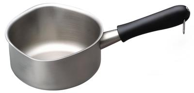 Yanagi Sori Milk Pan 16cm 1.2L (Gas Stove Only) Made In Tsubame-Sanjo. Features a Spout That Extends To the Left and Right for Easy Pouring and Quick
