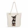 Multifunctional Dog Printed Thick Rope Shoulder Beach Bag Casual Large Capacity Handbag 7621 KTB