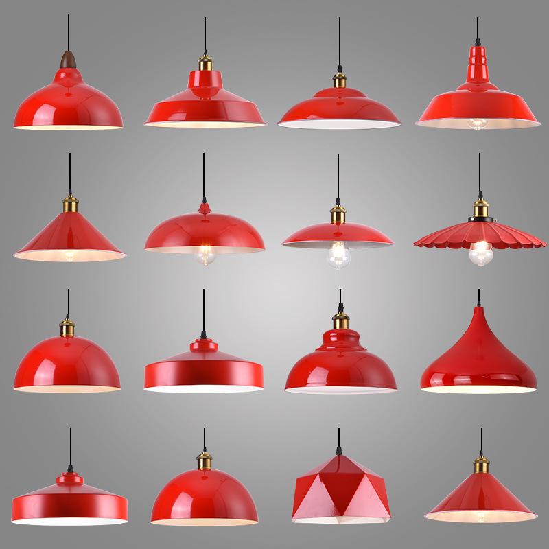 Vintage Hong Kong Industrial Red Hot Pot & BBQ Restaurant with Nostalgic Green Chandelier