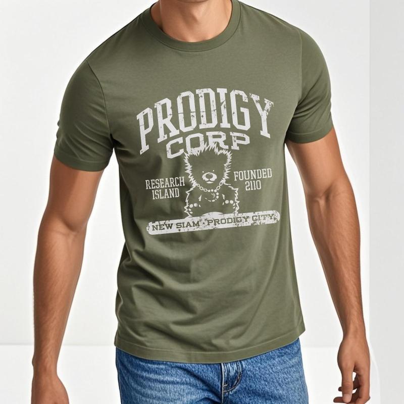 Unisex Summer For Men tshirt Prodigy Corp Research Island Founded 2010 New Siam Prodigy City Short Sleeve Street Wear Crew