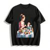Warm Parent-child Meal Time Printed Casual Top Pure Cotton T-shirt