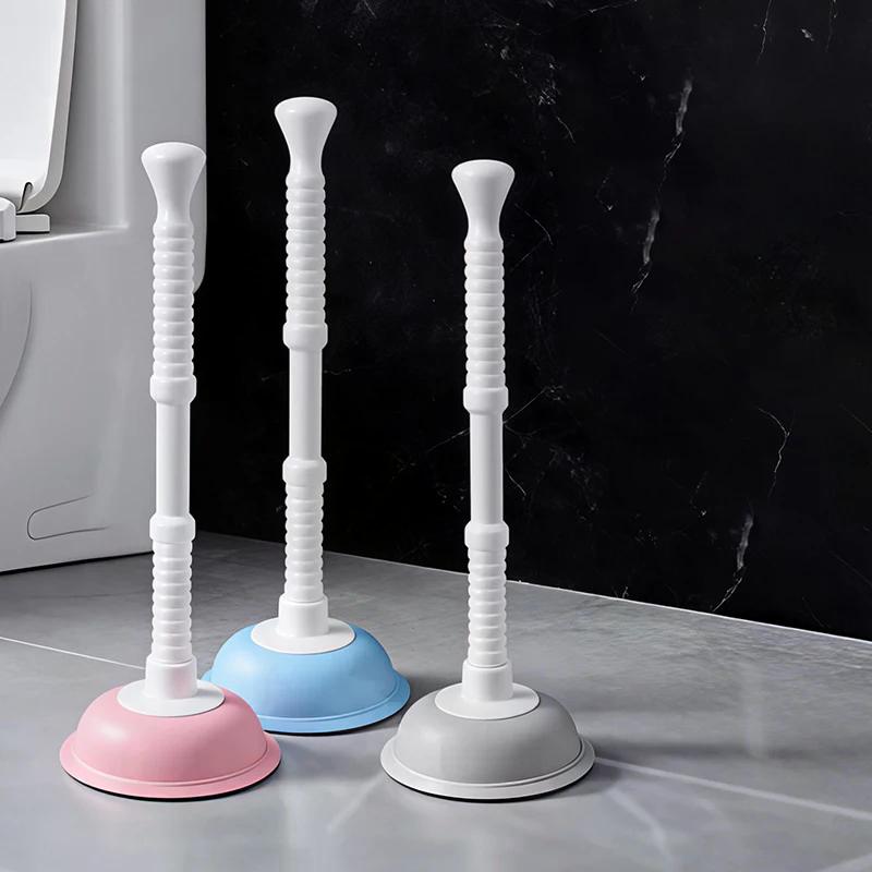 Plastic Toilet Plunger Anti-clogging Drain Cleaner Pipe Dredging Device Bathroom Kitchen Sink Cleaning Supplies