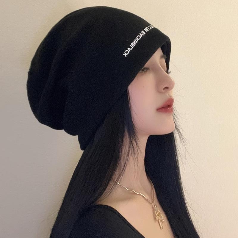 Hat female face small fashion spring and autumn pile hat wool hat new soft confinement hat postpartum spring and autumn knitted hat