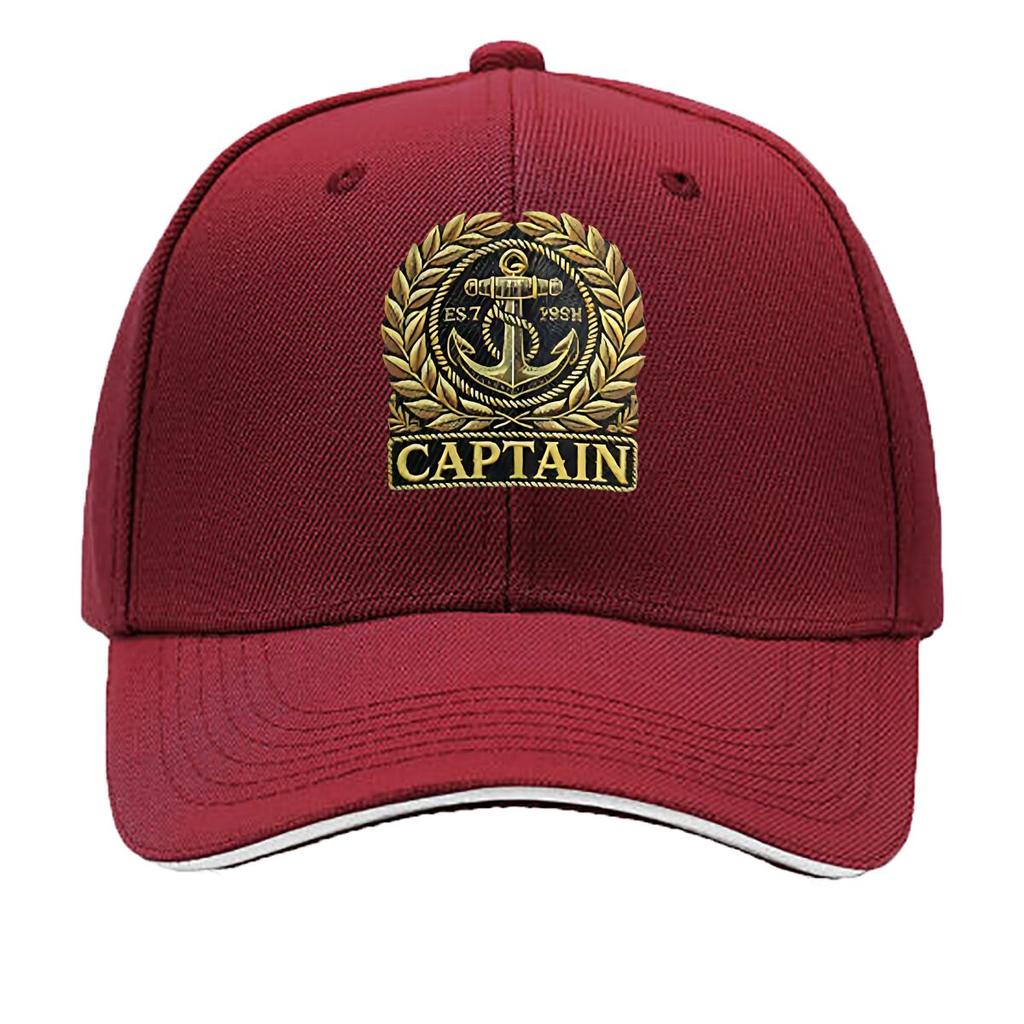 Vintage Metal Captain Anchor Laurel Nautical Badge Hip Hop Hat Fashion Outdoor Sports Sandwich Baseball Cap