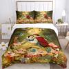 3pcs Happy Prince Charming Snow White and the Dwarfs Printed Quilt Set - Soft and Comfortable Quilt Cover for Bedroom, Guest Room and Dormitory D
