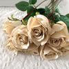 Artificial Flower Faux Silk Flower Fabric Soft Pliable Petals Flexible Stems Realistic Look Fake Roses Wedding Bouquets Photo Props