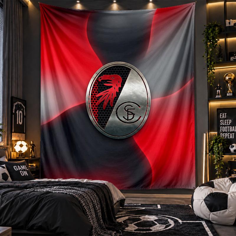 Wall Hanging Tapestry SC Freiburg FC Print Cloth for Living Room Bedroom Home Decor