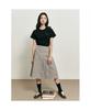 Binpolleidiseu [B. My] Classic Check Pleated Midi Skirt Brown (Bf5827N03D)