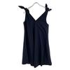 ADEAM 36993 Navy Rayon Blend Shoulder Ribbon Double Pocket Dress Dress 0 NavyUsed