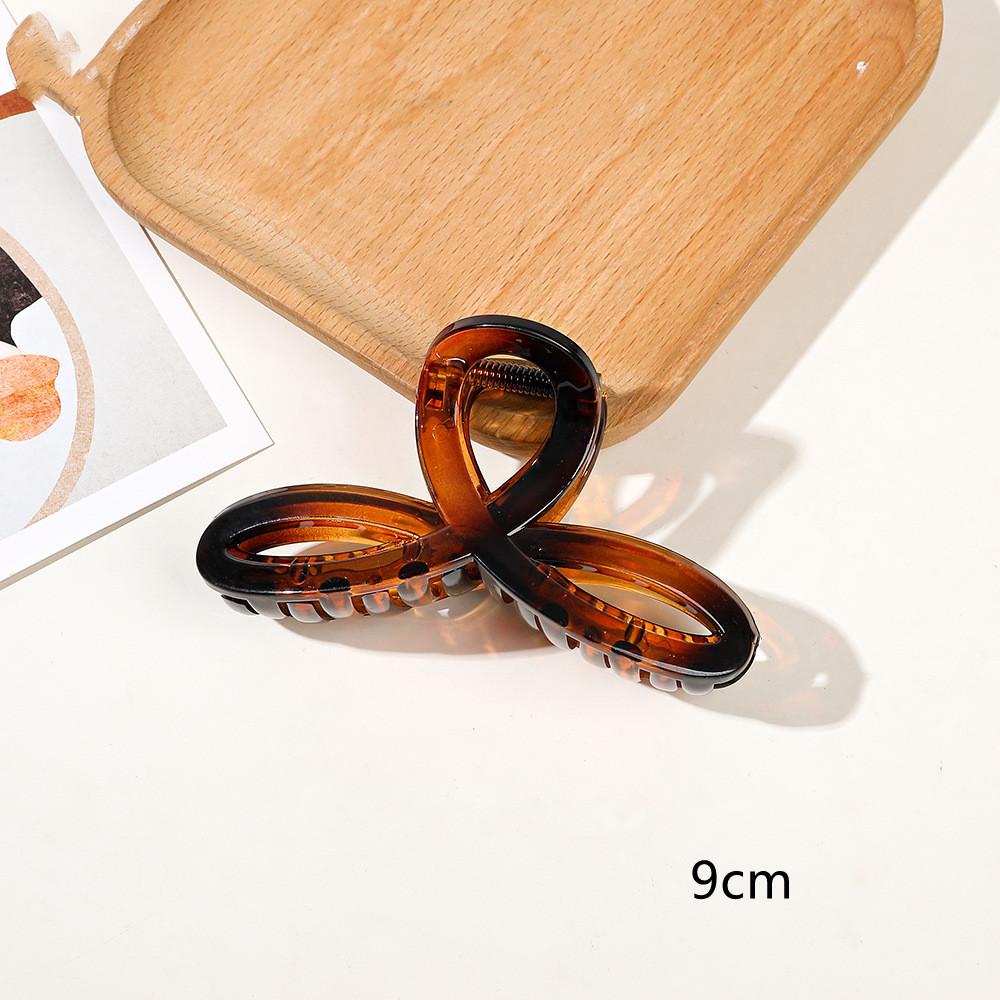 Akryl Barrette elegancka jednokolorowa spinka do włosów krab spinka do włosów Vintage proste akcesoria do włosów dla kobiet kucyk pazur klip kraby