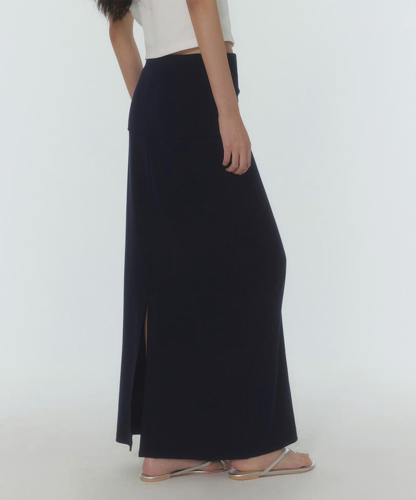Teuwi Koren Folding Elastic Long Skirt