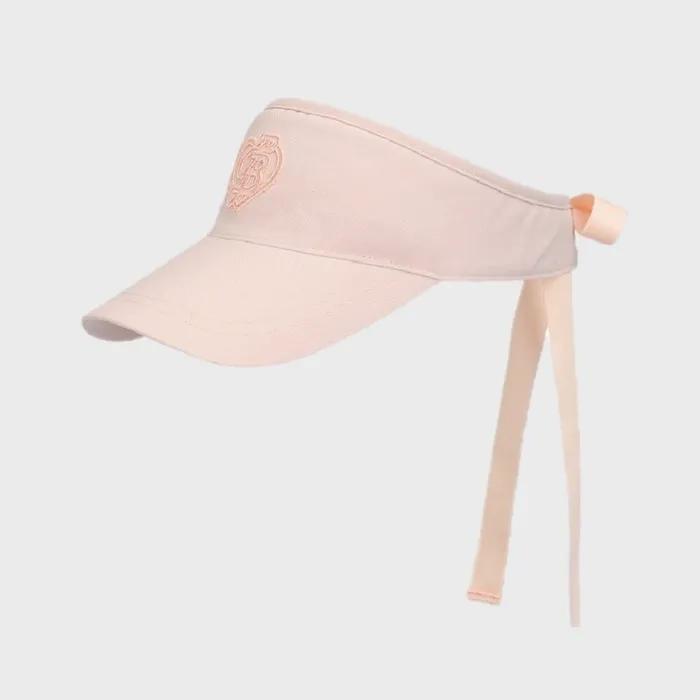 NEW HEART LOGO SATIN RIBBON SUN VISOR_Peach Pink