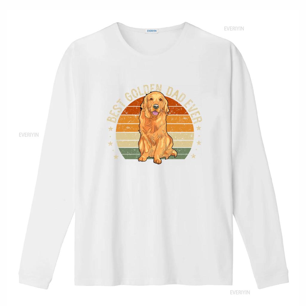Mens Best Golden Dad Ever Retro Retriever Dog Daddy T Shirt vintage Washed Casual Stylish Unisex Soft homme Versatile