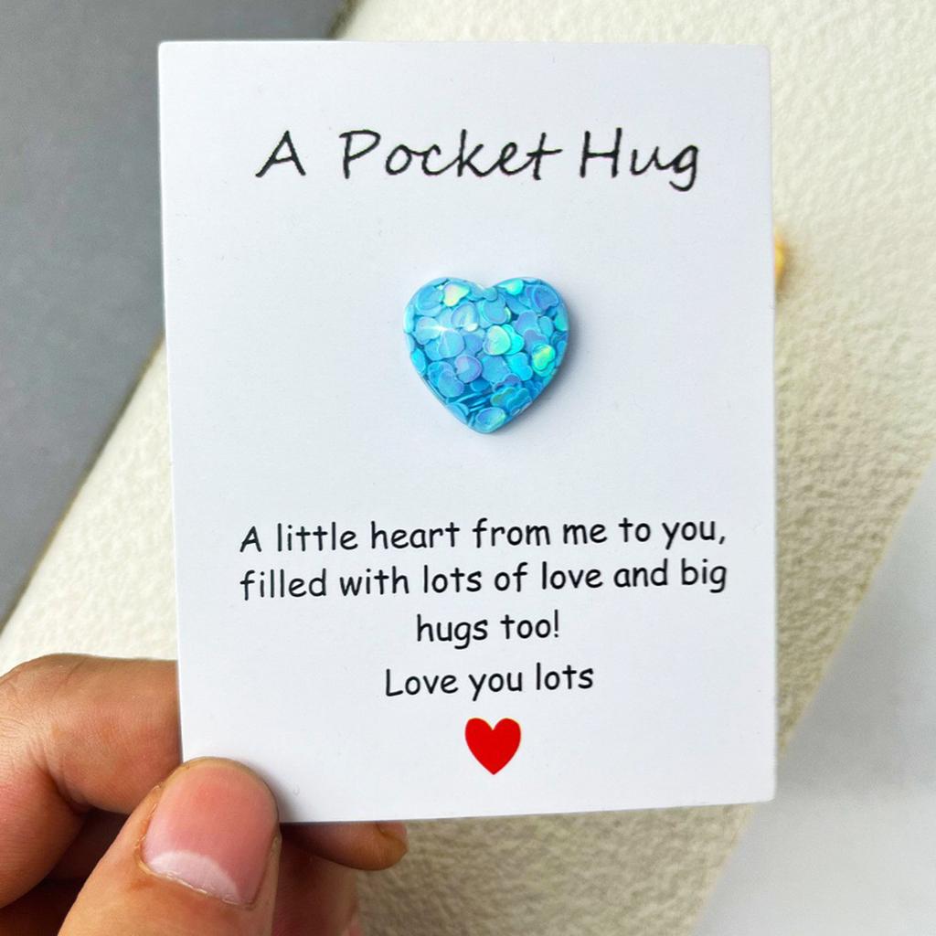 Fai da te Tasca Cuore Resina Regalo Biglietto di Benedizione 1 pz