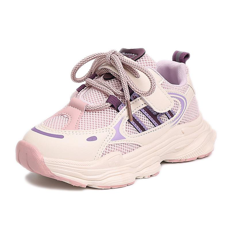 Girls Mesh Sneakers Spring and Autumn 2025 New Boys Breathable Casual Shoes Medium and Older Children's Mesh Shoes Children's Dad Shoes