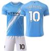 25-26 Manchester City thuistenue, fanversie, shirt met korte mouwen voor kinderen, maat 47 Forden nr.. 9 Haranddoku