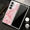 Vintage Clover Floral Case For Samsung Z Fold 8 Ultra 7 6 5 Luxury Plating Leather Skin Hard Phone Cover For Galaxy Z Fold8 Fold7 Fold6