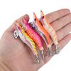 Luya Bait 9 Color 2.0# Luminous Wooden Shrimp 8Cm/8G Squid Hook Bait Knife Back Shrimp Squid Needle
