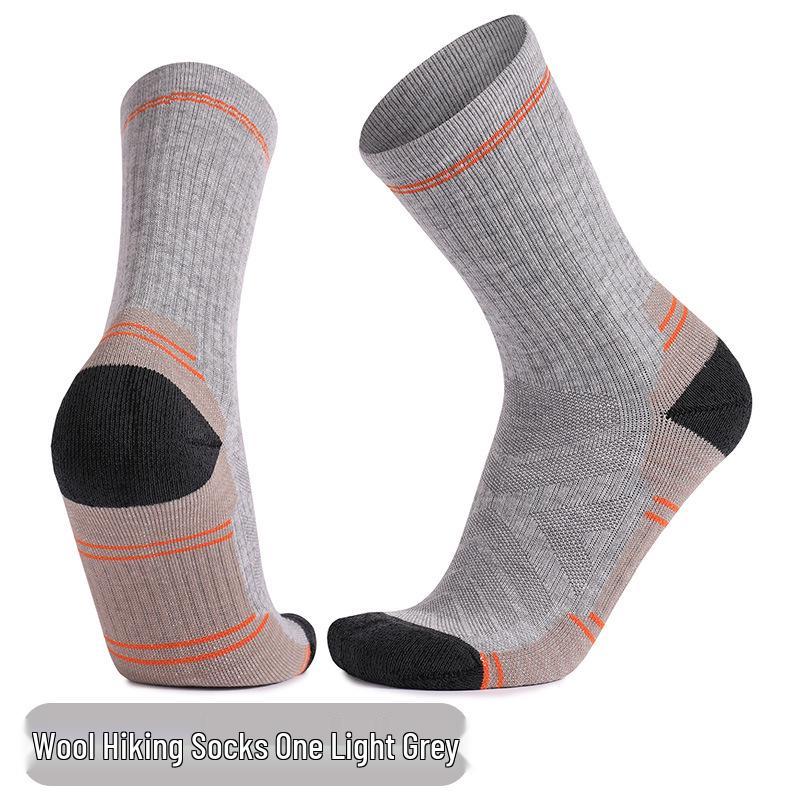 Men's & Women's Merino Wool Hiking Socks - Thick, Warm, Sweat-Absorbent, Breathable, Terry Loop Pile for Mountaineering and Sports