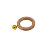 Beech Handbell Infants Baby Toy Solid Wood Unpainted Wooden Ring Soothing Funny Exercise